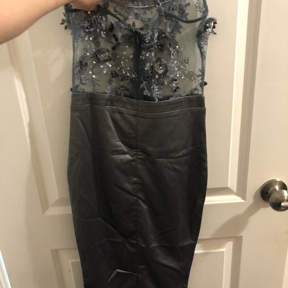Mesh floral top, satin skirt bottom! - Picture 7 of 7